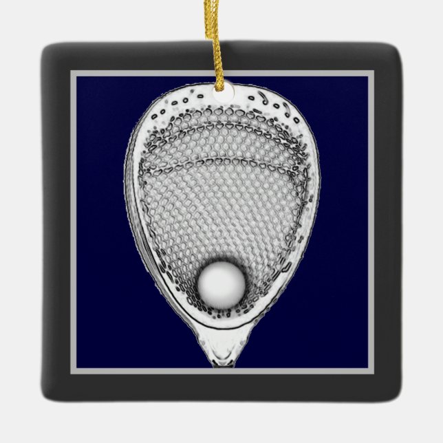 Ornement En Céramique Lacrosse Goalie Keepsaksse (Devant)