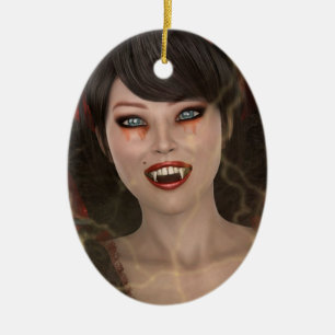 Ornement En Céramique Lady Vamp