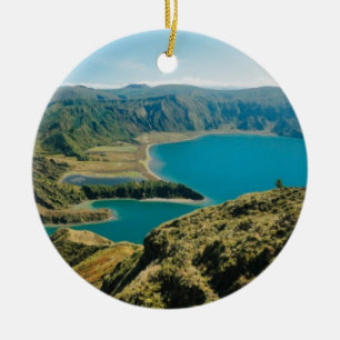 Ornement En Céramique Lagoa font Fogo, Açores