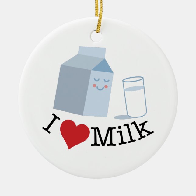 Ornement En Céramique Lait d'amour (Devant)