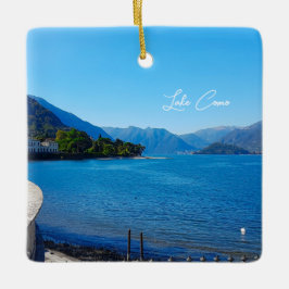 Ornement En Céramique Lake Como Italy Landscape Mountains