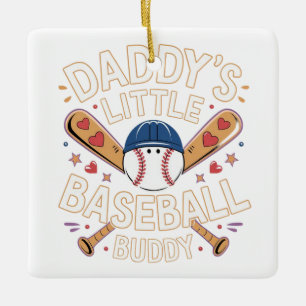 Ornement En Céramique L'ami de baseball de papa Graphique