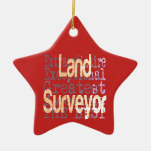 Ornement En Céramique Land Surveyor Extraordinaire