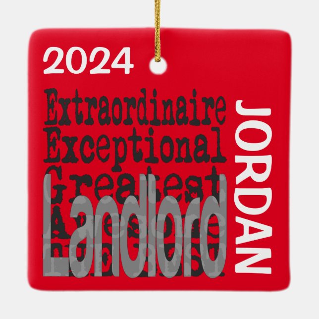 Ornement En Céramique Landlord Extraordinaire CUSTOM (Dos)