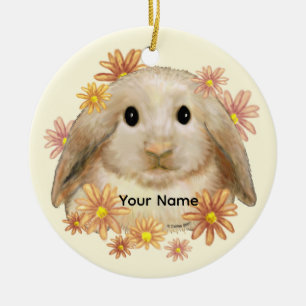 Ornement En Céramique Lapin de Pâques roi