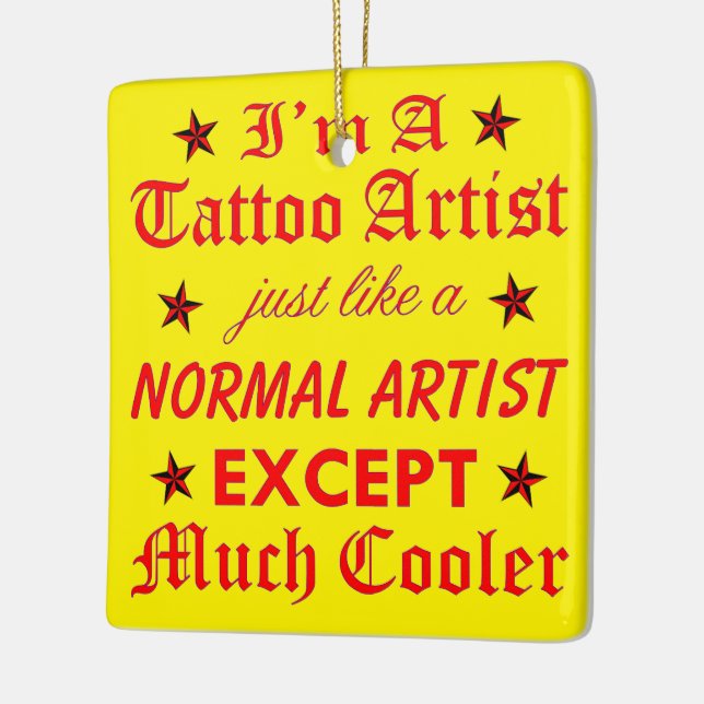 Ornement En Céramique L'artiste professionnel de tatouage aiment un (Gauche)