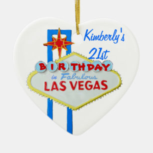 Ornement En Céramique Las Vegas vingt premier Birthdy