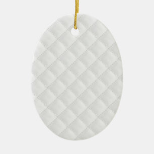 Ornement En Céramique Latéral cuir piqué double par blanc