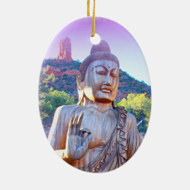 Ornement En Céramique lavande aura buddha (Dos)