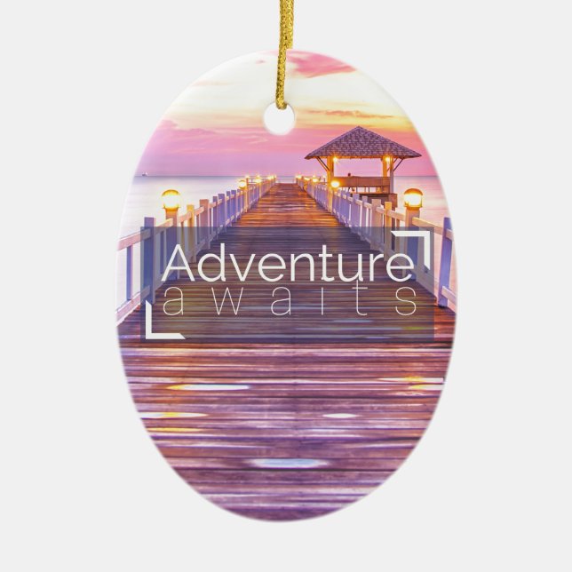 Ornement En Céramique L'aventure attend (Devant)