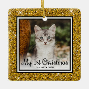 Ornement En Céramique Le 1er Noël de minou