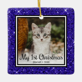 Ornement En Céramique Le 1er Noël de minou