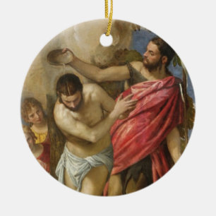 Ornement En Céramique Le baptême du Christ