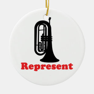 Ornement En Céramique Le baryton de fanfare représentent