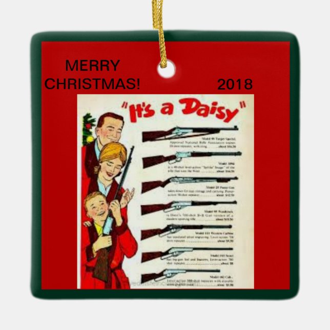 Ornement En Céramique Le BB lance l'ornement de Noël (Devant)
