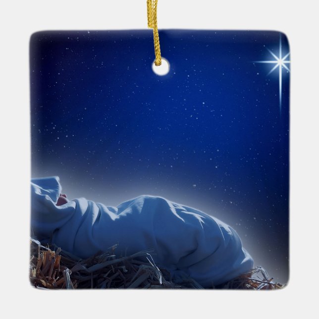 Ornement En Céramique Le cadeau de Noël (Devant)