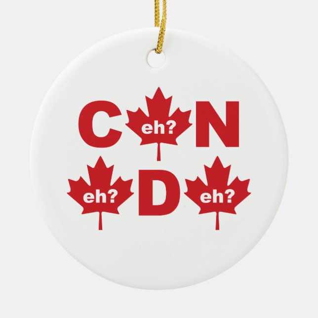 Ornement En Céramique Le Canada (Devant)