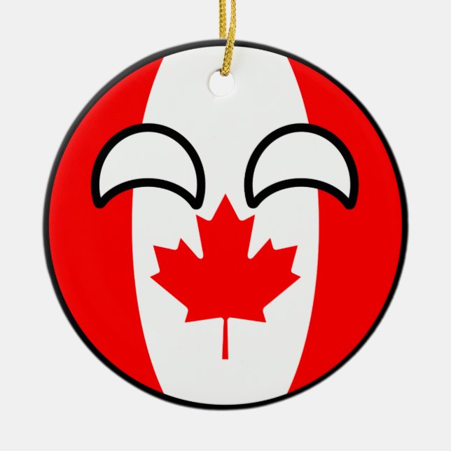 Ornement En Céramique Le Canada Geeky tendant drôle Countryball (Devant)