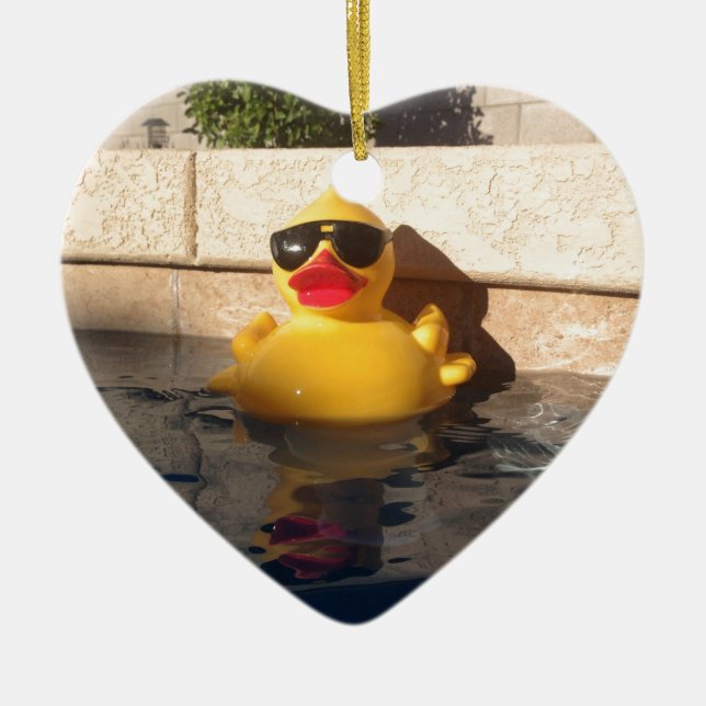 Ornement En Céramique Le caoutchouc Duckie de Hollywood (Devant)