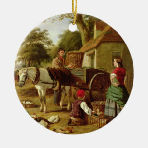Ornement En Céramique Le chariot du marché, 1864 (huile sur la toile)