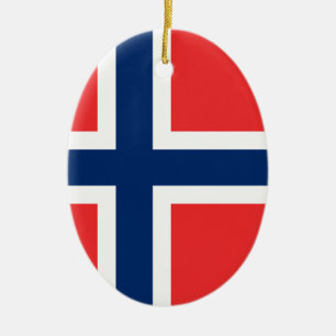 Ornement En Céramique Le drapeau de la Norvège - Scandinavie