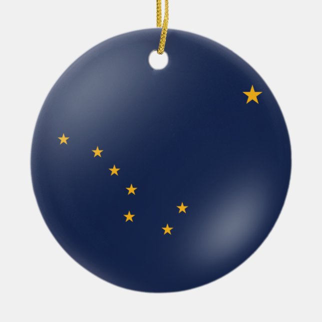 Ornement En Céramique Le drapeau de l'Alaska (Devant)