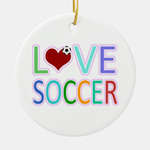 ORNEMENT EN CÉRAMIQUE LE FOOTBALL D'AMOUR