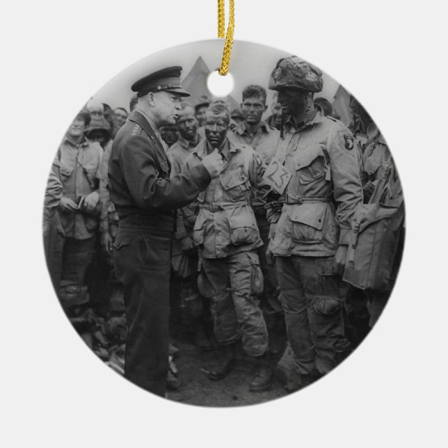 Ornement En Céramique Le Général Dwight David Eisenhower avec des (Devant)