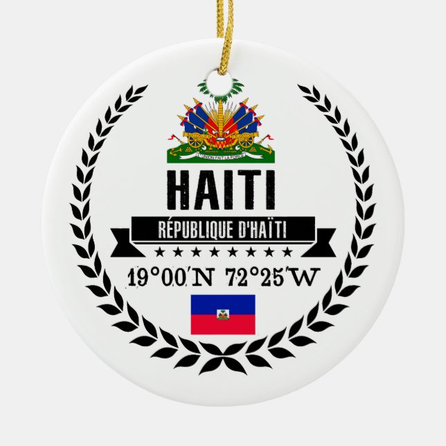 Ornement En Céramique Le Haïti (Devant)