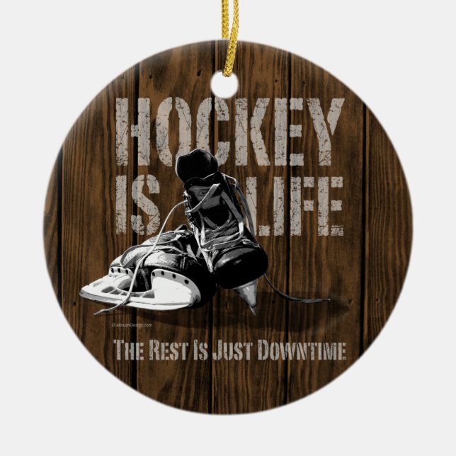 Ornement En Céramique Le hockey c'est la vie (Devant)