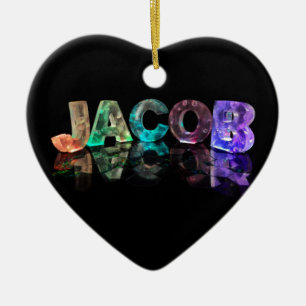 Ornement En Céramique Le Jacob nommé dans 3D s'allume (la photographie)