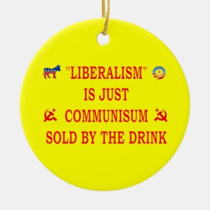 ORNEMENT EN CÉRAMIQUE LE LIBÉRALISME N'EST QUE LE COMMUNISME