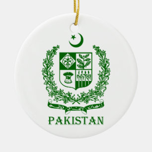 Ornement En Céramique Le PAKISTAN - emblème/manteau des