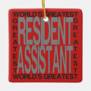 Ornement En Céramique Le plus grand assistant résident des mondes