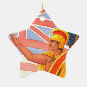 Ornement En Céramique Le Roi Kamehameha le grand