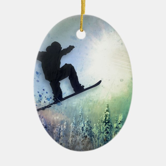 Ornement En Céramique Le surfeur : Air (Devant)