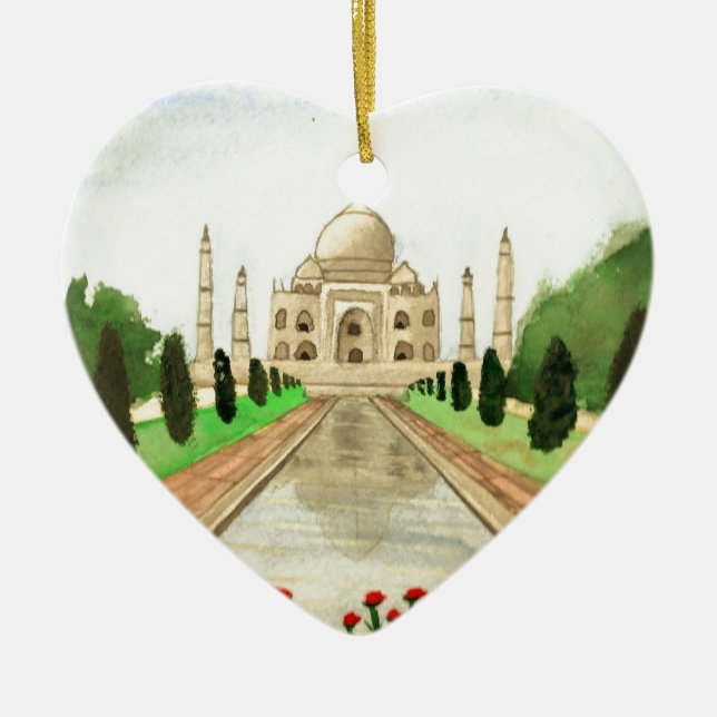 Ornement En Céramique Le Taj Mahal (Devant)