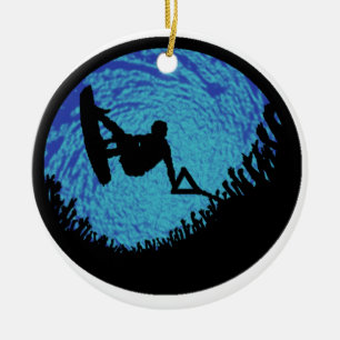 ORNEMENT EN CÉRAMIQUE LE WAKEBOARDING UN