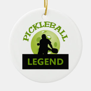 ORNEMENT EN CÉRAMIQUE LÉGENDE DE PICKLEBALL