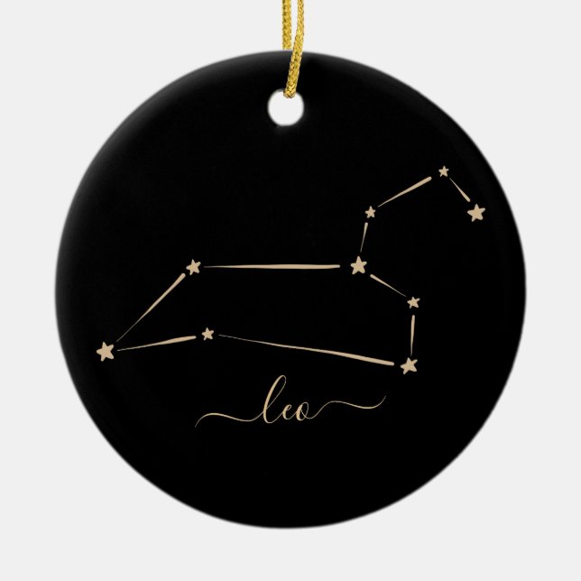 Ornement en céramique Leo Constellation (Devant)