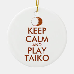 Ornement En Céramique Les cadeaux de Taiko gardent le calme et jouer Tai