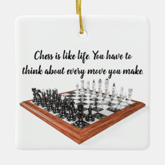 Ornement En Céramique Les échecs, c'est comme la vie