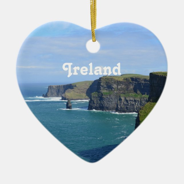 Ornement En Céramique Les falaises de l'Irlande de Moher (Devant)