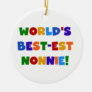 Ornement En Céramique Les meilleurs cadeaux de couleur vive Nonnie du mo