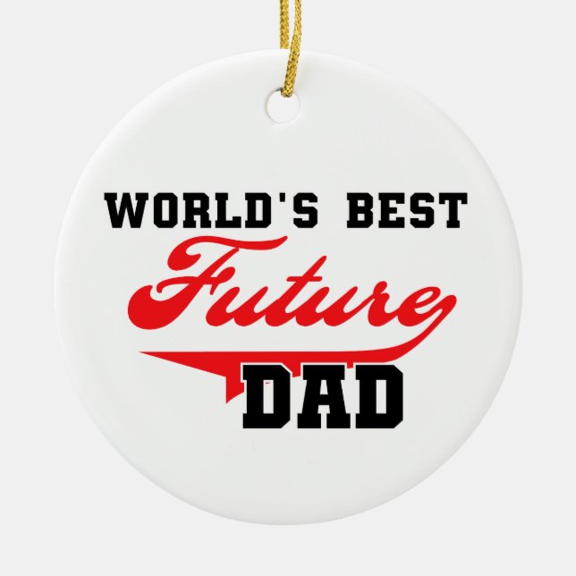Ornement En Céramique Les meilleurs cadeaux papa du monde (Devant)