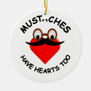 Ornement En Céramique Les moustaches ont aussi des coeurs
