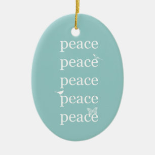 Ornement En Céramique Les oiseaux de paix
