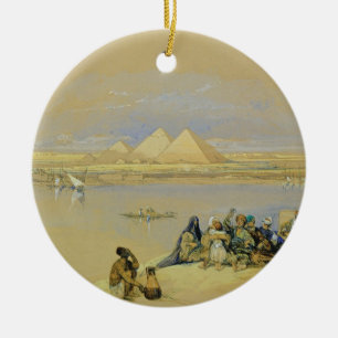 Ornement En Céramique Les pyramides à Gizeh, près du Caire (la semaine)