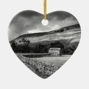 Ornement En Céramique Les vallées de Yorkshire dans mono
