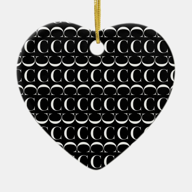 Ornement En Céramique Lettre initiale C (Devant)